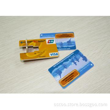 Credit card style USB flash Drive